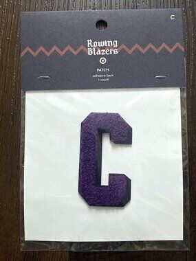 Rowing Blazers x Target Varsity Letter C Chenille Patch NEW Adhesive Purple